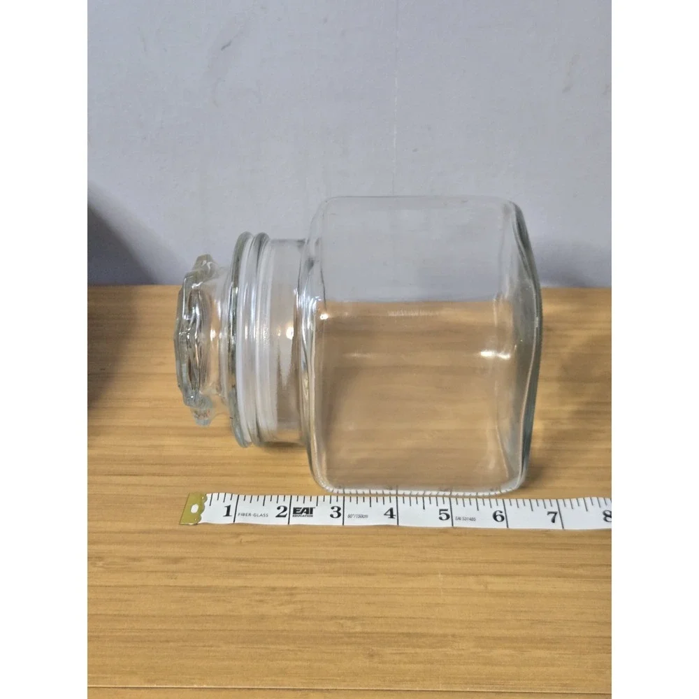 Vintage Anchor Hocking Square Apothecary Jar